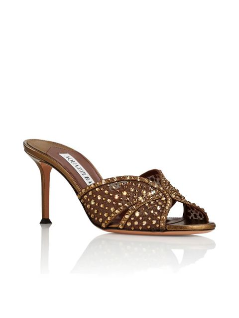 Aquazzura embellished open toe sandals - Brown - zdjęcie produktu nr 2