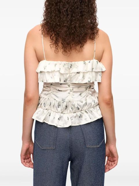 GANNI draped top - White