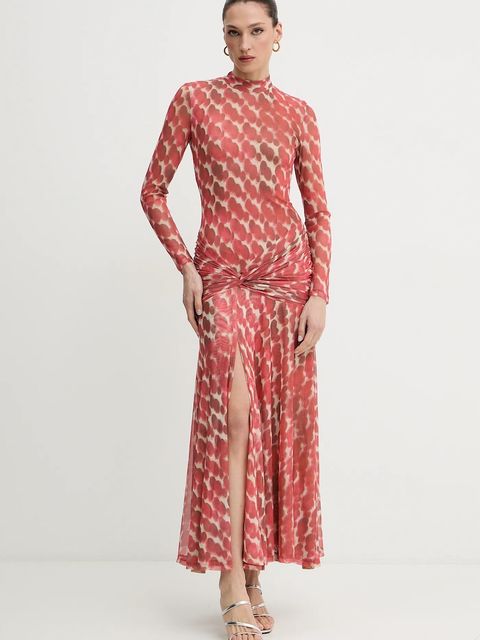 Bardot sukienka kolor pomarańczowy maxi dopasowana 58853DB9 - zdjęcie produktu nr 1