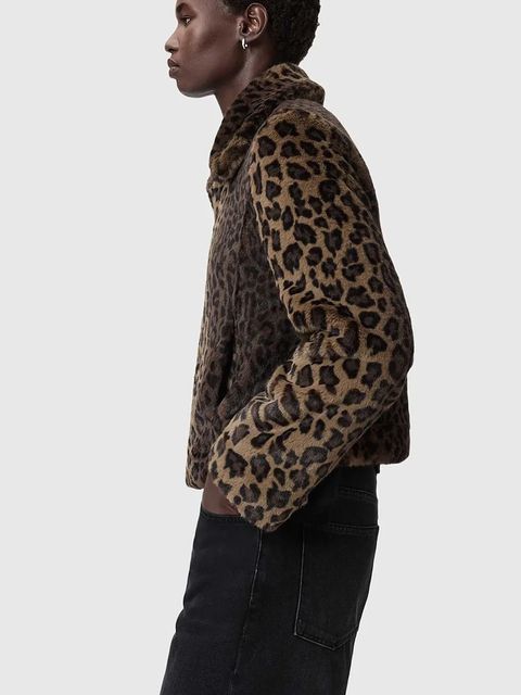 AllSaints kurtka kolor brązowy przejściowa W080OD