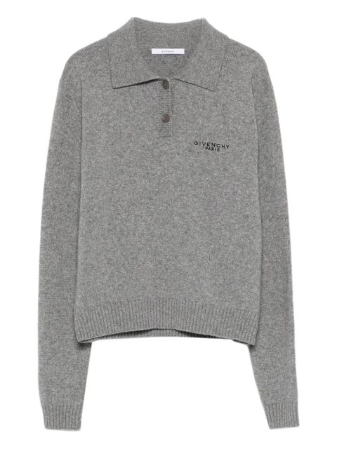 Givenchy long-sleeve knitted polo top - Grey - zdjęcie produktu nr 1