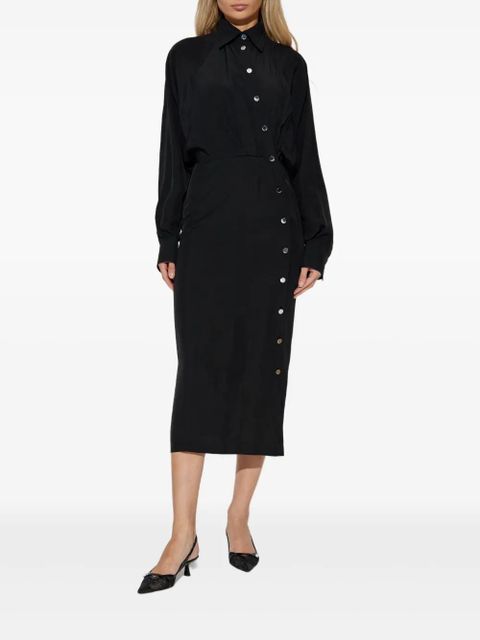 Sportmax button-fastening shirt dress - Black