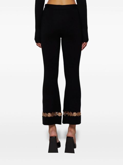 Rabanne embellished straight-leg trousers - Black