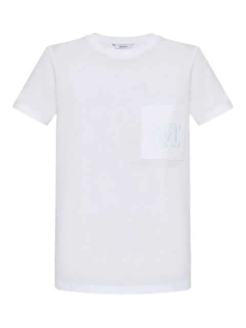 Max Mara logo-embroidered T-shirt - White - zdjęcie produktu nr 1