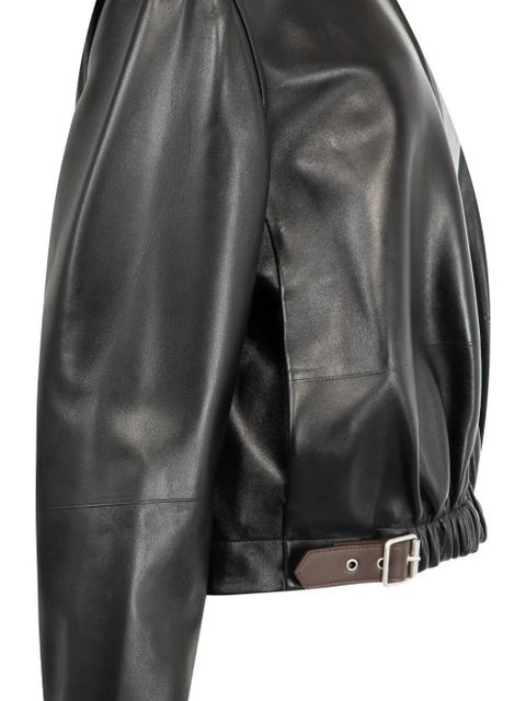 LOEWE belted leather jacket - Black - zdjęcie produktu nr 2
