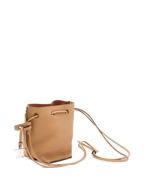 Tod's leather drawstring bucket bag - Brown
