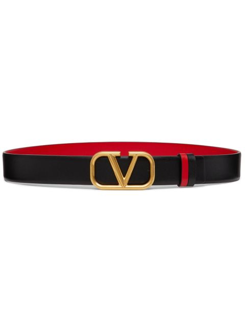 Valentino Garavani 30mm VLogo Signature reversible belt - Black - zdjęcie produktu nr 1