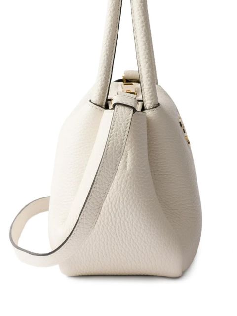Prada mini leather tote bag - White