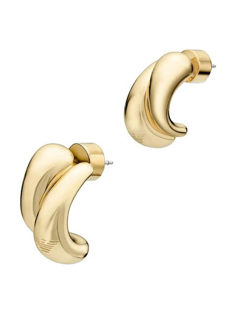 Emporio Armani kolczyki damskie mosiężne bez kamienia Iconic Trend - zdjęcie produktu nr 1