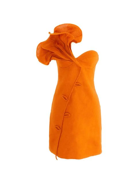 FARM Rio ruffle one-shoulder mini dress - Orange - zdjęcie produktu nr 1