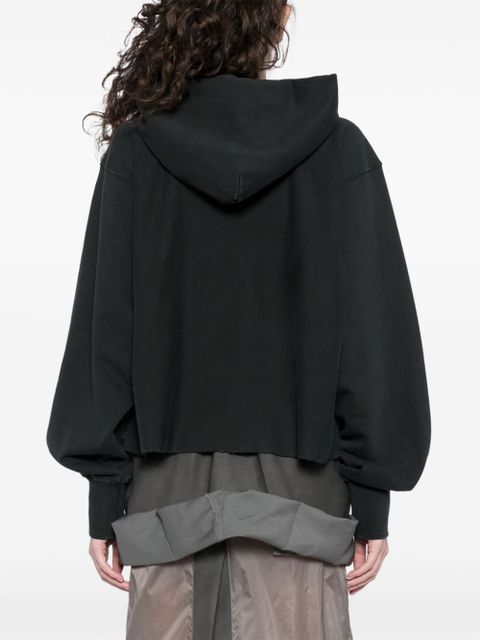 Maison Margiela logo-embroidered hoodie - Black