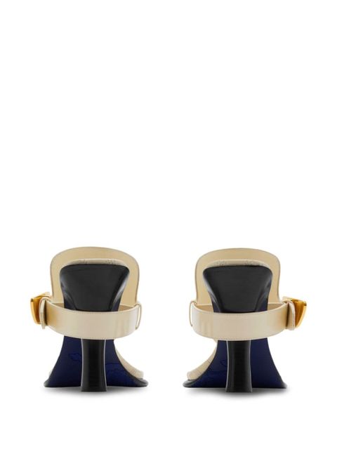 Burberry 100mm Bay leather mules - Neutrals