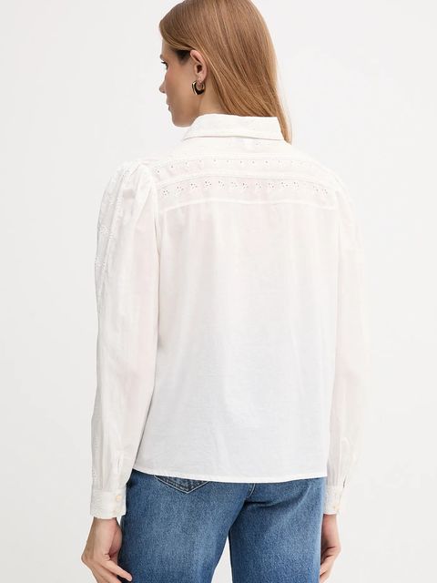 Hoss Intropia koszula bawełniana damska kolor biały regular z kołnierzykiem klasycznym 6282672 - zdjęcie produktu nr 2