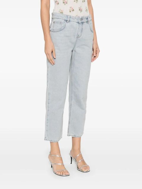 Blumarine logo-embroidered jeans - Blue