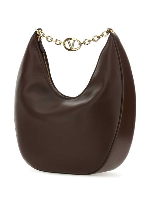 Valentino Garavani maxi VLogo Moon Hobo bag - Brown