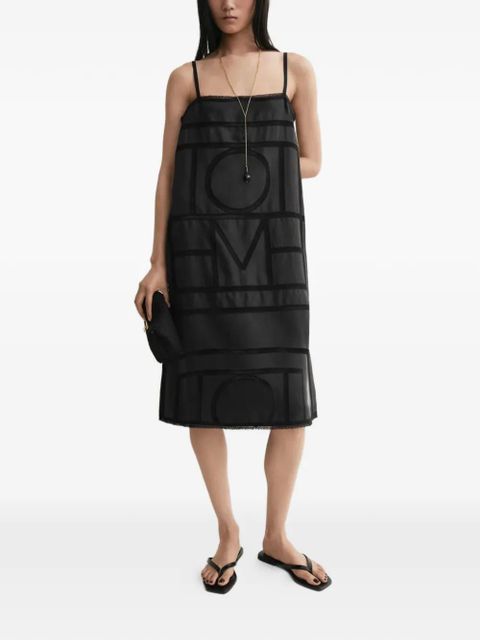 TOTEME monogram-trim midi dress - Black - zdjęcie produktu nr 2