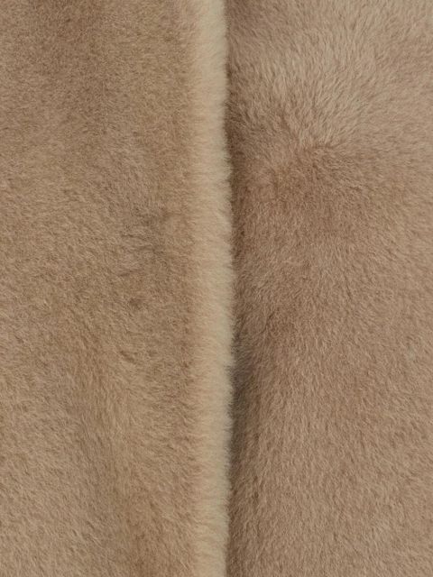 Yves Salomon round-neckline concealed-fastening coat - Neutrals