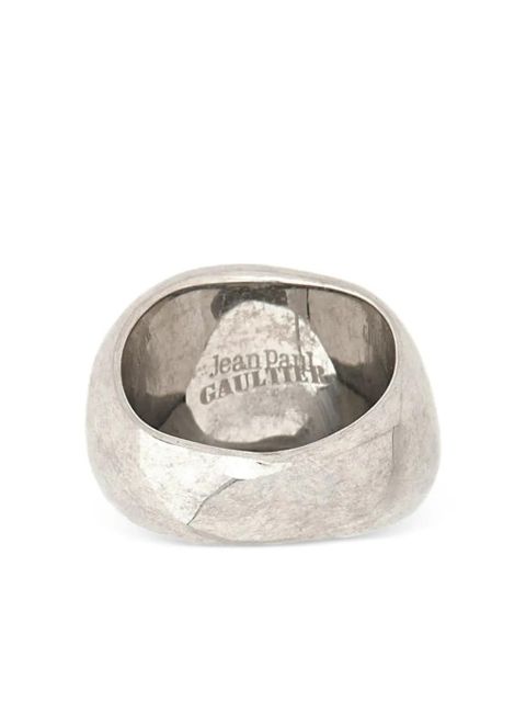 Jean Paul Gaultier embossed-logo ring - Silver