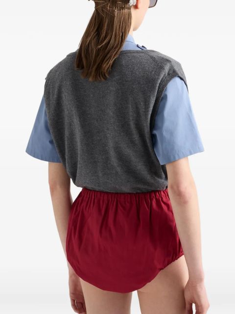 Prada cashmere V-neck vest - Grey