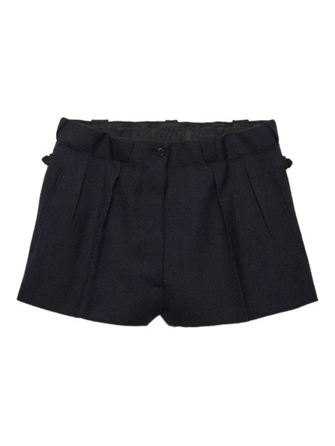Prada pleated buttoned shorts - Blue - zdjęcie produktu nr 1