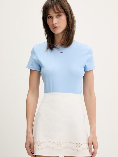 Tommy Jeans t-shirt basic damski bawełniany z elastanem - zdjęcie produktu nr 1