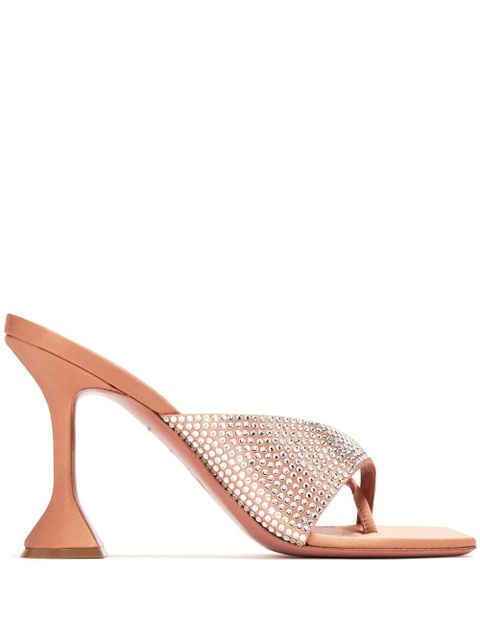 Amina Muaddi 95mm Shiona crystal-embellished sandals - Gold - zdjęcie produktu nr 1