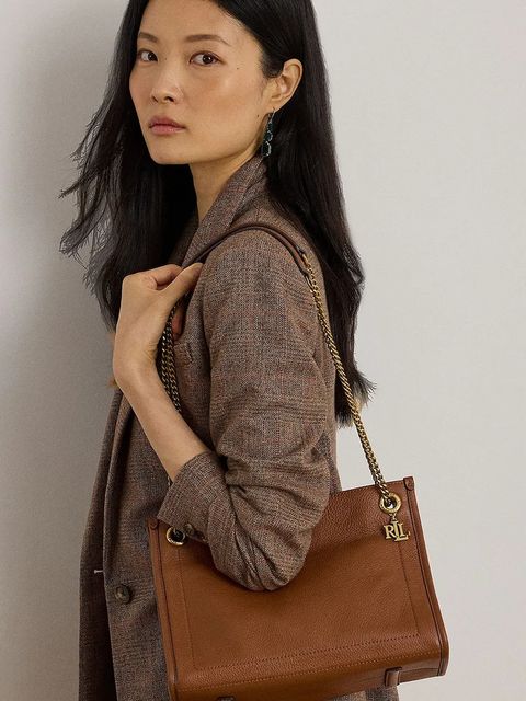 Lauren Ralph Lauren torebka skórzana kolor brązowy 431980173 - zdjęcie produktu nr 2