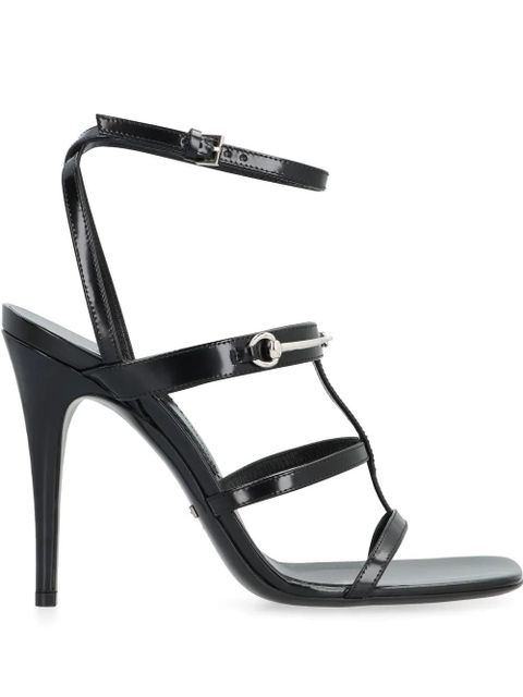 Gucci Horsebit 105mm strappy leather sandals - Black - zdjęcie produktu nr 1