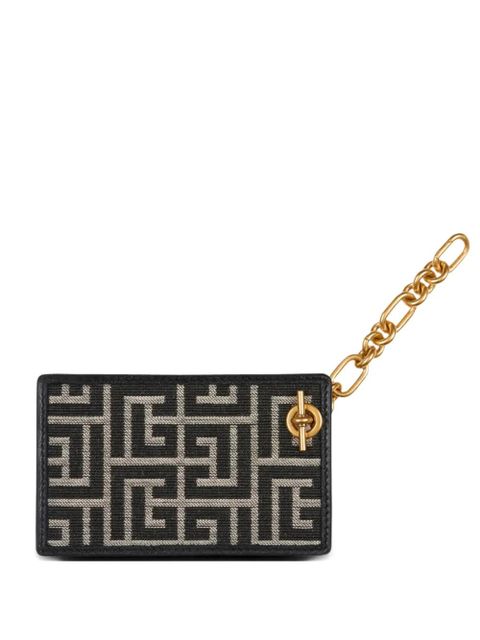 Balmain monogram jacquard card holder - Black - zdjęcie produktu nr 1