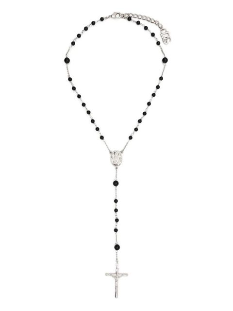 Dolce & Gabbana rosary cross-pendant necklace - Silver