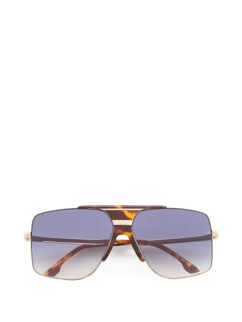 Victoria Beckham oversized geometric-frame sunglasses - Gold - zdjęcie produktu nr 1