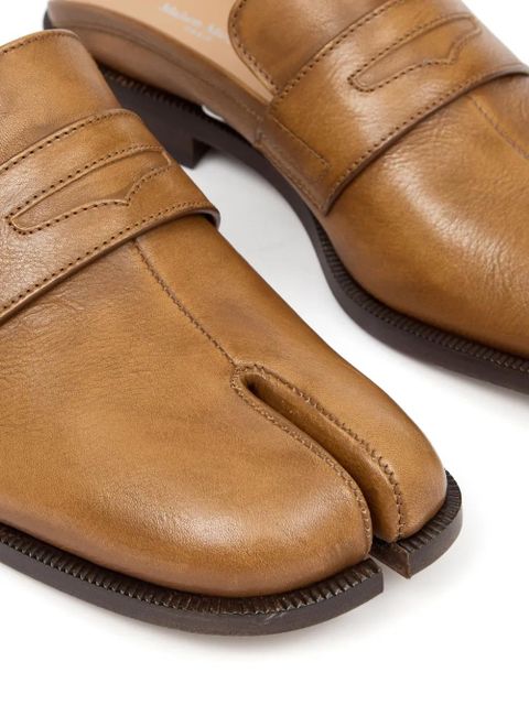 Maison Margiela Tabi City leather mules - Neutrals