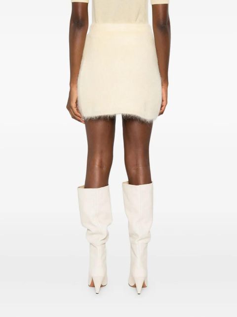 Alessandra Rich embellished wrap mini skirt - Yellow