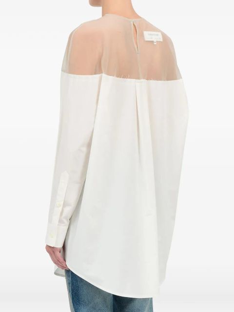 MM6 Maison Margiela high-cut cuffed cotton shirt - White