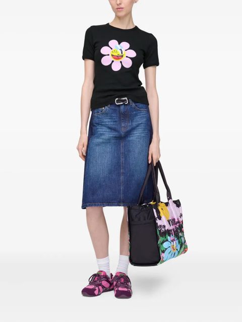 Marc Jacobs flower-embellished tee - Black