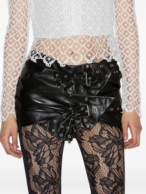 ISABEL MARANT buckle-detail leather skirt - Black - zdjęcie produktu nr 2