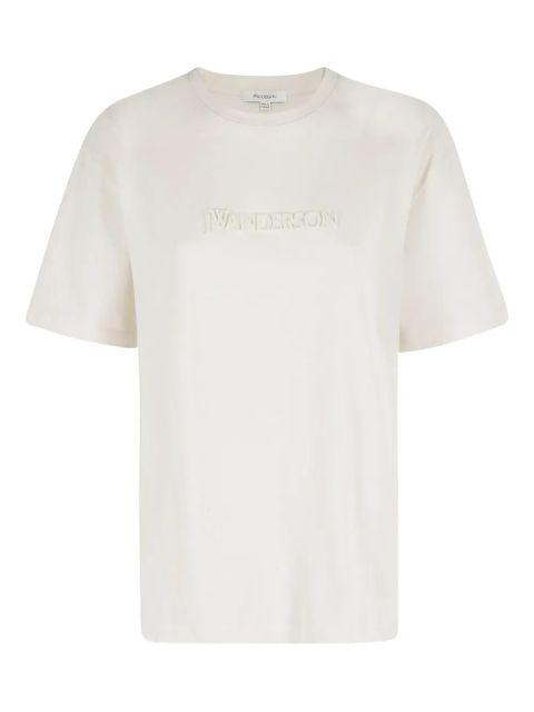 JW Anderson logo-embossed t-shirt - Neutrals - zdjęcie produktu nr 1