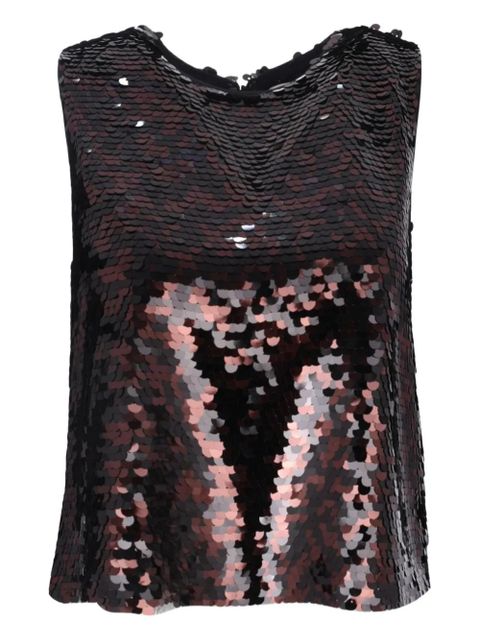 STAUD Seraphina sequin-embellishment top - Black - zdjęcie produktu nr 1