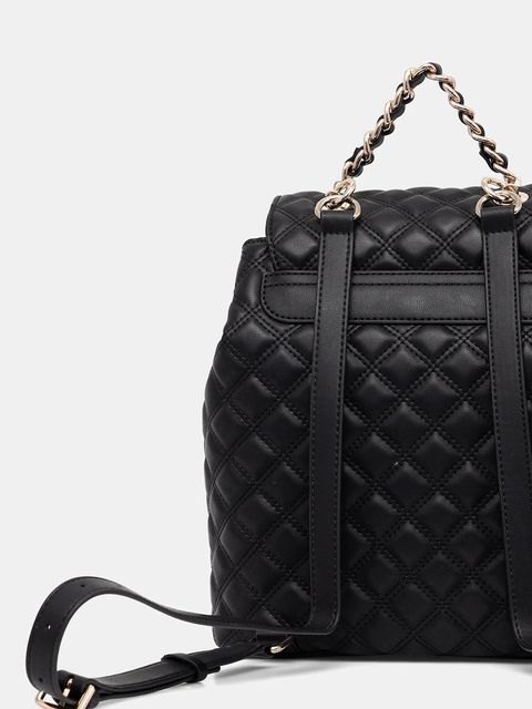 Guess plecak GIULLY damski kolor czarny mały gładki HWQG96 73330