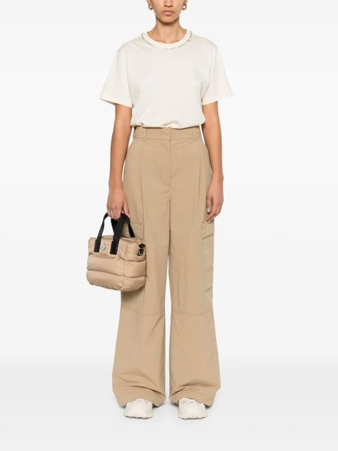 Moncler crystal-embellished T-shirt - Neutrals