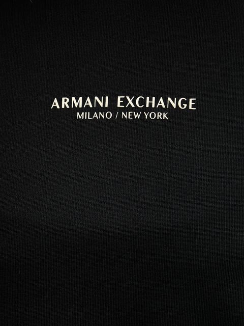 Armani Exchange bluza bawełniana damska kolor czarny z nadrukiem XW001451 AF10830