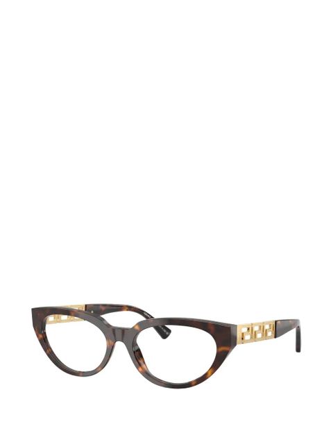 Versace Eyewear geometric-frame greek-key glasses - Brown - zdjęcie produktu nr 2