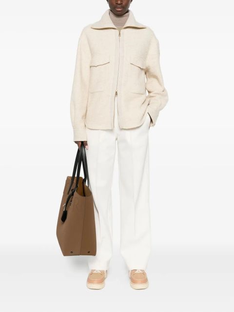 Moncler flap-pocket zip jacket - Neutrals