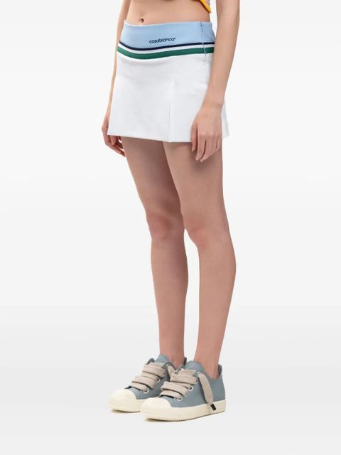 Casablanca piqué-weave skirt - White