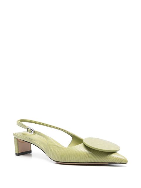 Jacquemus 40mm The Low Duelo slingback pumps - Green