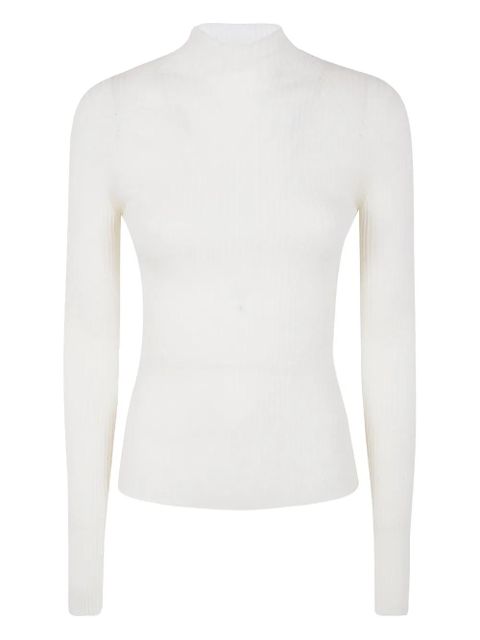 TWINSET ribbed high-neck sweater - White - zdjęcie produktu nr 1