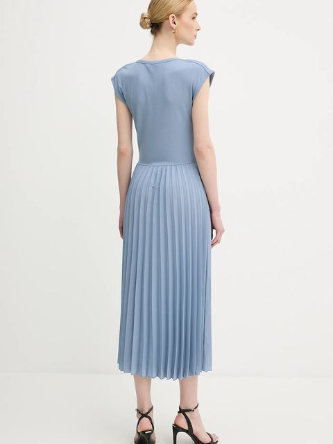 Tommy Hilfiger sukienka kolor niebieski maxi rozkloszowana WW0WW44491 - zdjęcie produktu nr 2