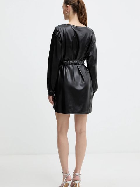 Pinko sukienka kolor czarny mini oversize 105587 A2P4