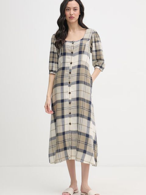 Barbour sukienka z dodatkiem lnu Ballina - zdjęcie produktu nr 2