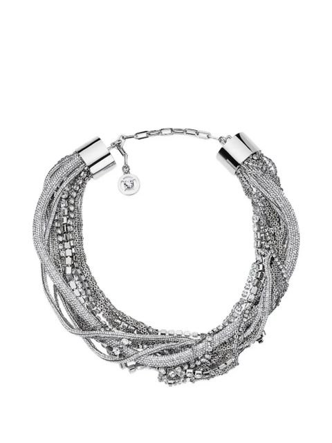 AREA Messy Chain crystal-embellished necklace - Silver - zdjęcie produktu nr 1